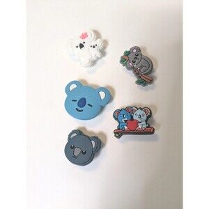 Jibbitz Crocs Koala Bear Shoe Charms Blue,Gray,White Set Of 5 Cute Animal Charm